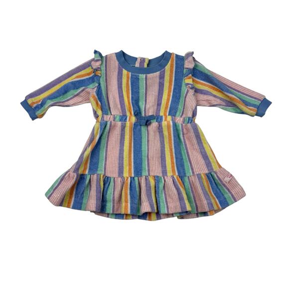 Ruffle Butts Other - RuffleButts Pastel Striped Terry Coverup Dress